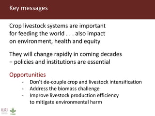 Integrated crop livestock systems:A key to sustainable intensification in Africa