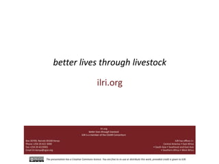 Integrated crop livestock systems:A key to sustainable intensification in Africa