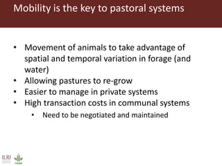 Importance of livestock production from grasslands for national and local food and nutritional security in developing countries