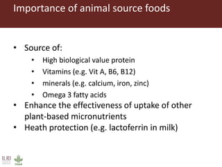 Importance of livestock production from grasslands for national and local food and nutritional security in developing countries