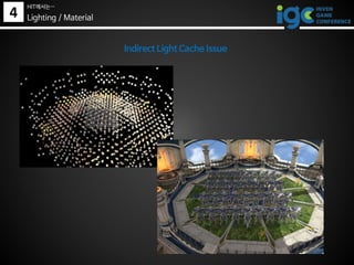 4
HIT에서는…
Lighting / Material
Indirect Light Cache Issue
 