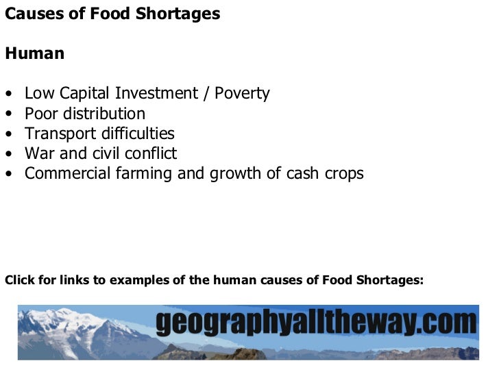 igcse geography food shortage case study