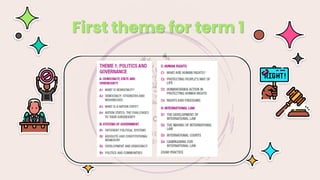 First theme for term 1
 