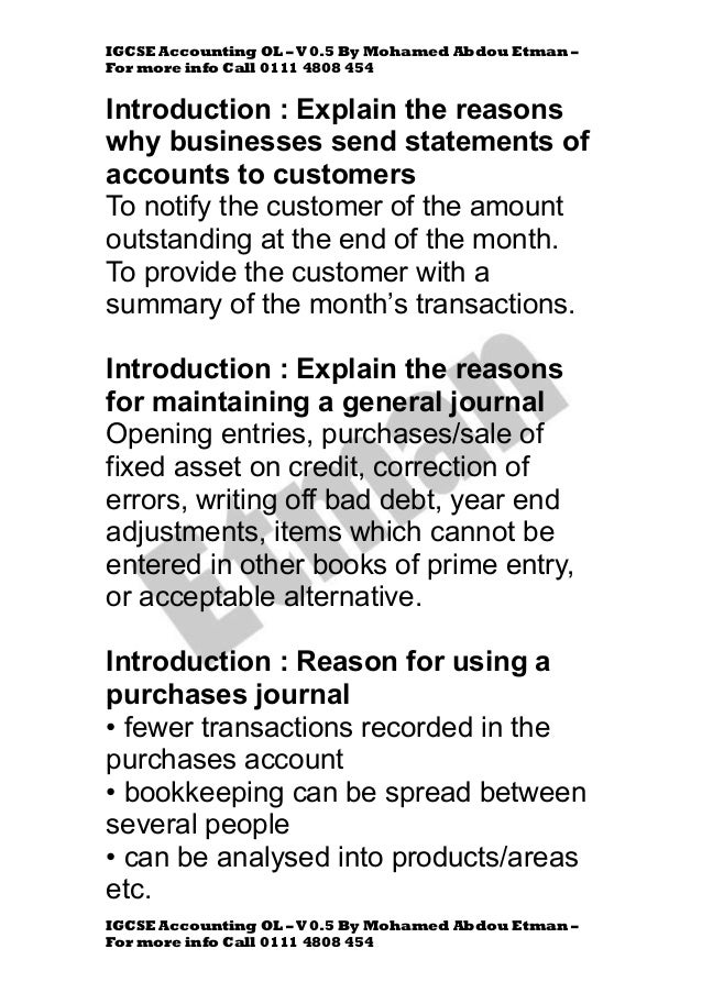 Igcse Accounting 0452 draft theoretical