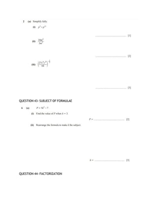 IGCSE ALGEBRA PRACTICE QUESTION PAPERS .pdf