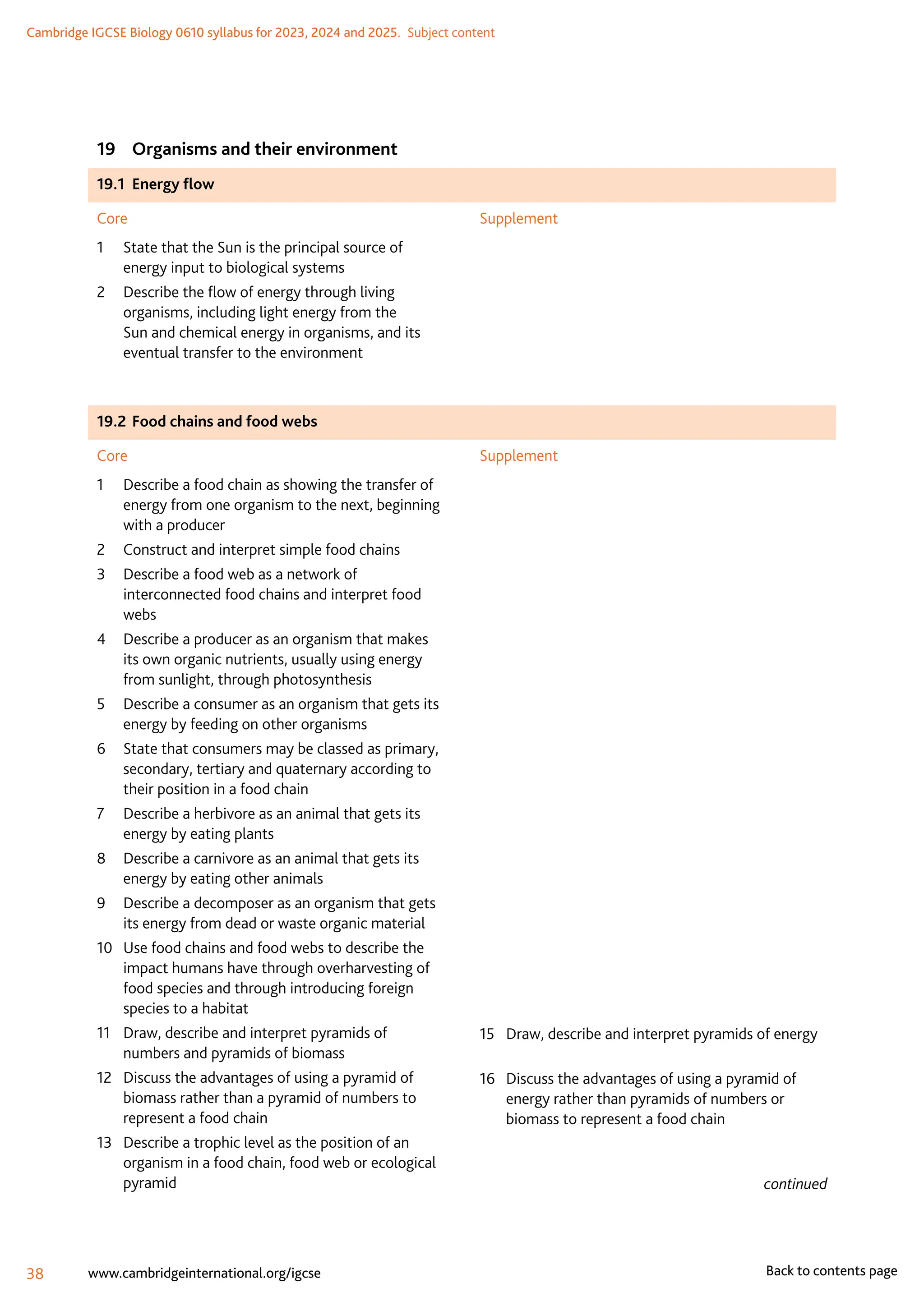 IGCSE Biology (0610) syllabus for the year 2023-2025 | PDF