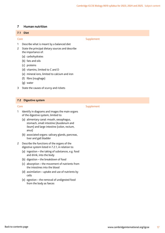 IGCSE Biology (0610) syllabus for the year 2023-2025 | PDF