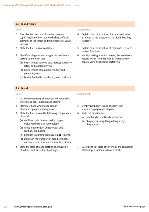IGCSE Biology (0610) syllabus for the year 2023-2025 | PDF