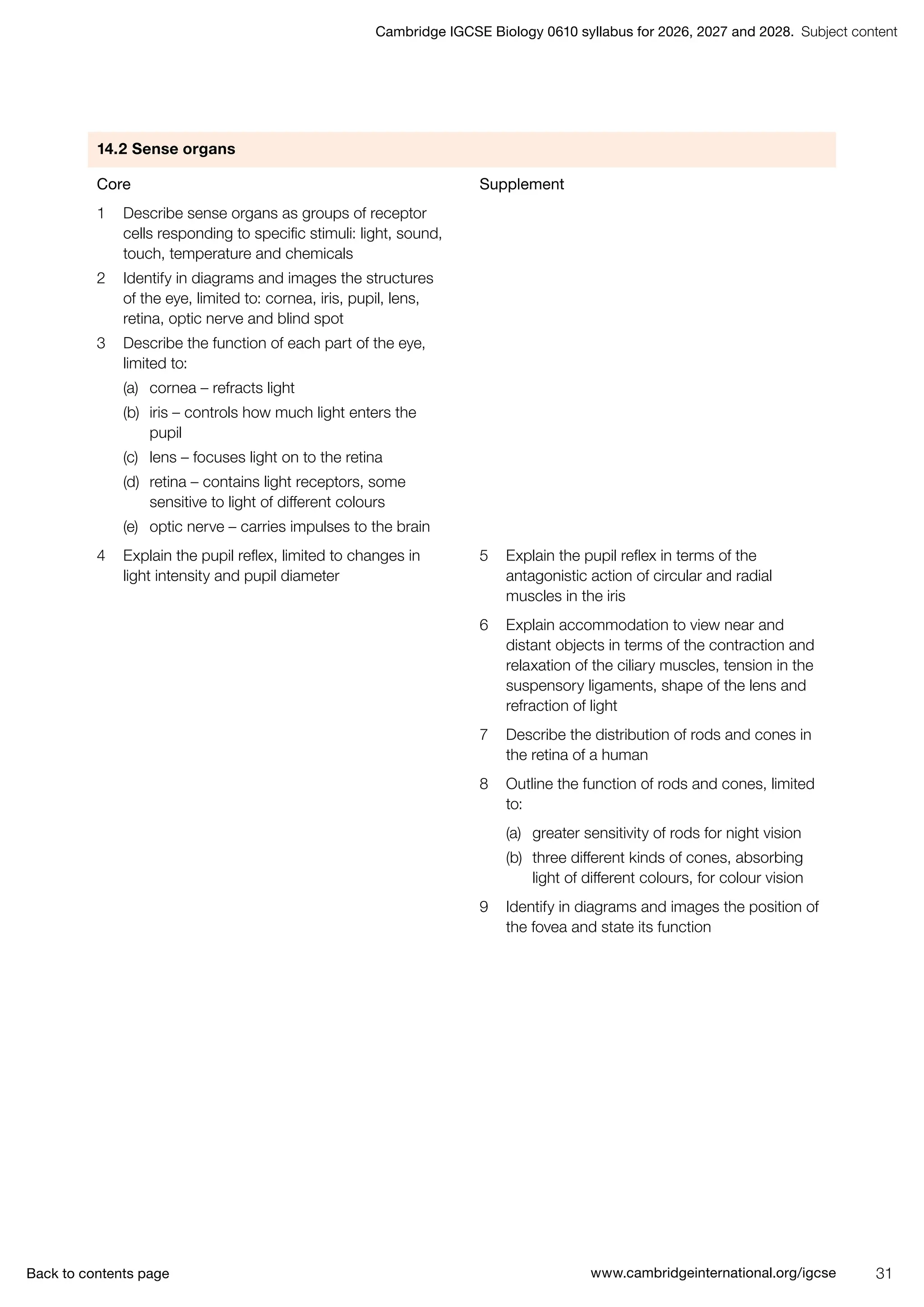 IGCSE Biology (0610) 2026-2028 syllabus. | PDF