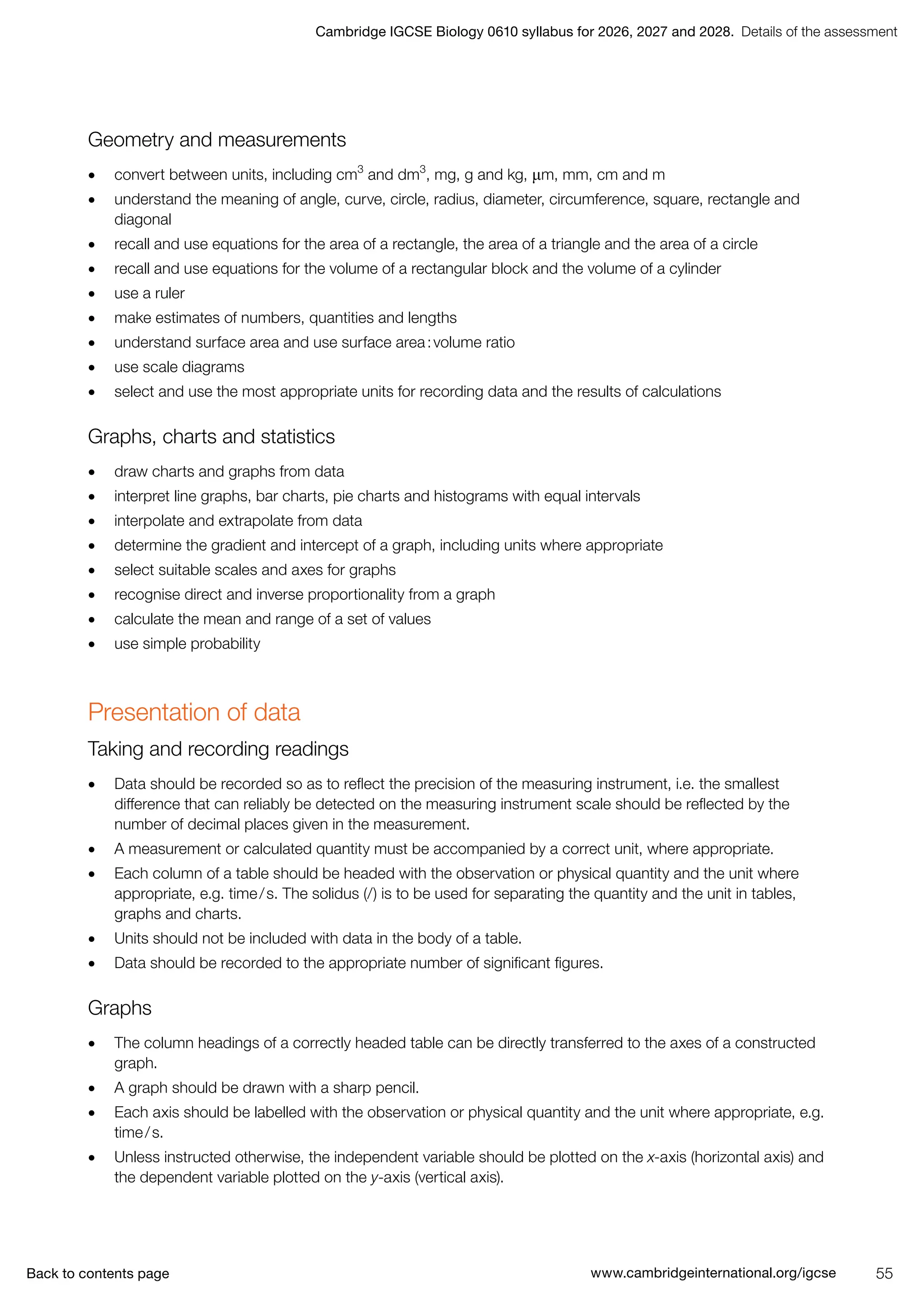 IGCSE Biology (0610) 2026-2028 syllabus. | PDF