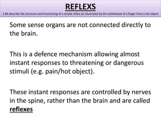 STEP BY STEP REFLEX ARC 
2.86 describe the structure and functioning of a simple reflex arc illustrated by the withdrawal ...