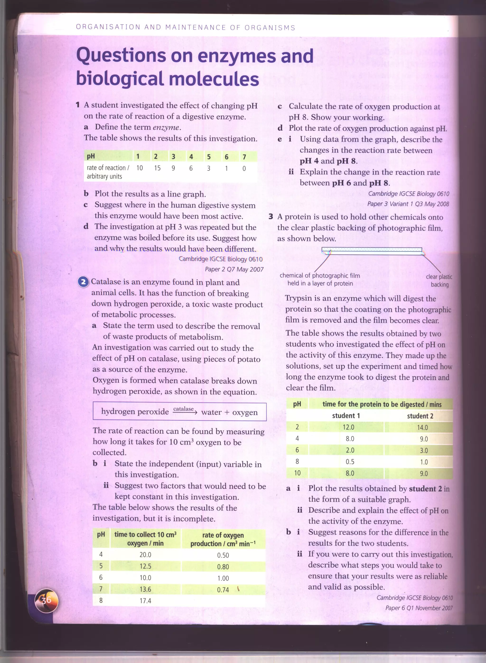 IGCSE Cambridge biology r. pickering