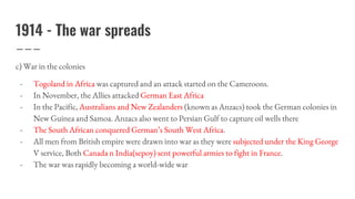 Igcse history (0470) depth study part 1 the first world war 1914 1918 ...