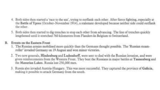 Igcse history (0470) depth study part 1 the first world war 1914 1918 ...