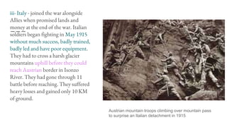 Igcse history (0470) depth study part 1 the first world war 1914 1918 ...