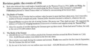 Igcse history (0470) depth study part 1 the first world war 1914 1918 ...