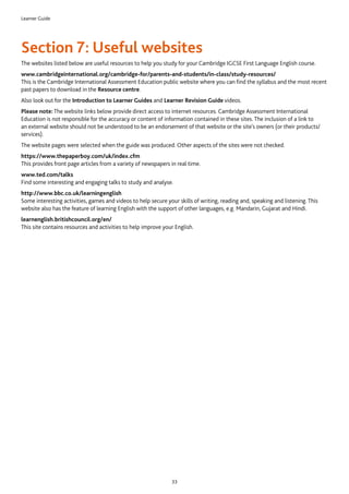 IGCSE FIRST LANGUAGE ENGLISH 0500 | PDF