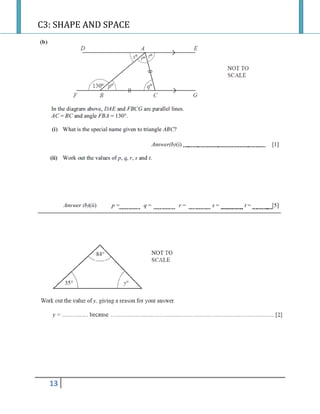 C3: SHAPE AND SPACE
13
 
