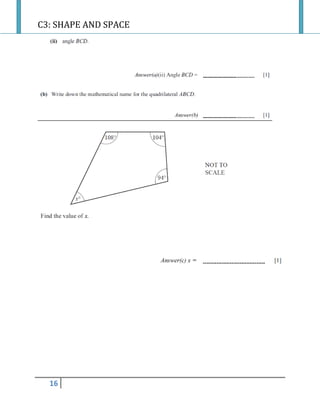 C3: SHAPE AND SPACE
16
 