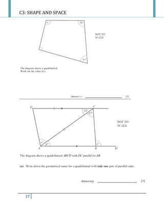 C3: SHAPE AND SPACE
17
 