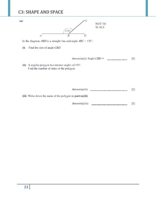 C3: SHAPE AND SPACE
23
 