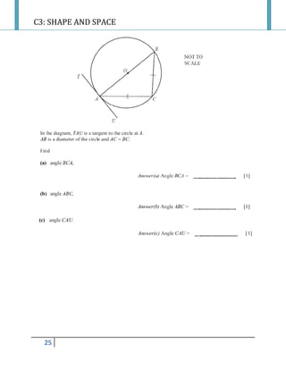 C3: SHAPE AND SPACE
25
 
