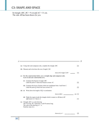 C3: SHAPE AND SPACE
30
 