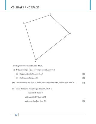 C3: SHAPE AND SPACE
33
 