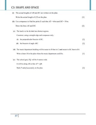 C3: SHAPE AND SPACE
37
 