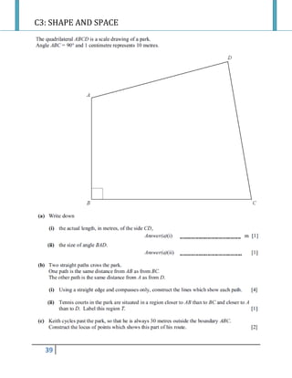 C3: SHAPE AND SPACE
39
 
