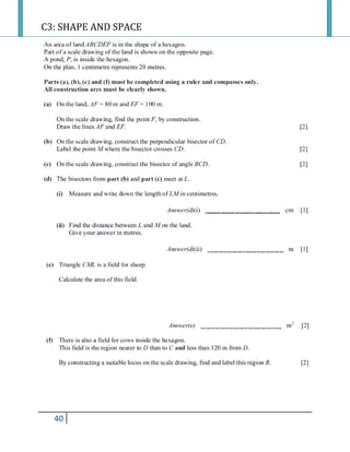 C3: SHAPE AND SPACE
40
 