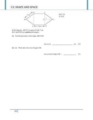 C3: SHAPE AND SPACE
43
 