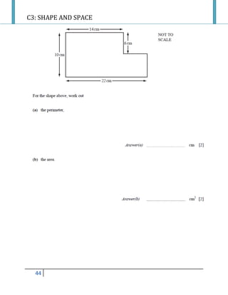 C3: SHAPE AND SPACE
44
 