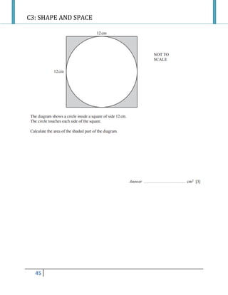 C3: SHAPE AND SPACE
45
 