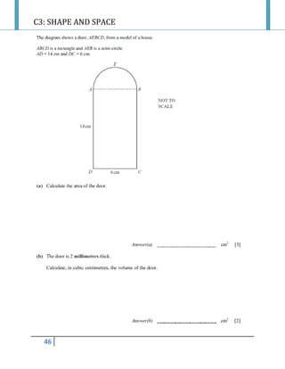 C3: SHAPE AND SPACE
46
 