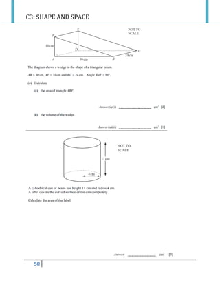C3: SHAPE AND SPACE
50
 