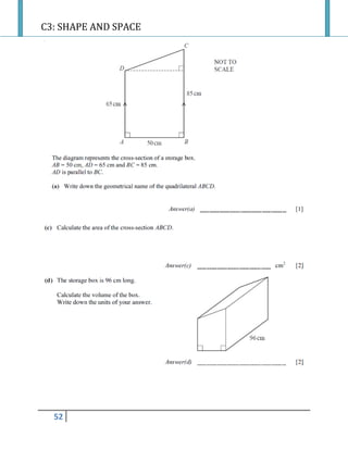 C3: SHAPE AND SPACE
52
 