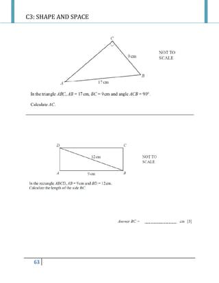 C3: SHAPE AND SPACE
63
 