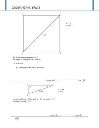 C3: SHAPE AND SPACE
64
 