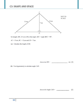 C3: SHAPE AND SPACE
66
 