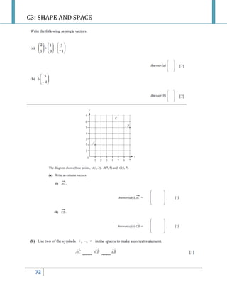 C3: SHAPE AND SPACE
73
 