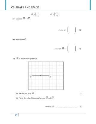 C3: SHAPE AND SPACE
74
 