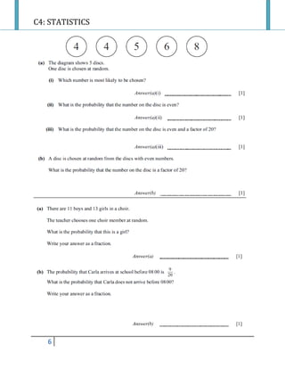 C4: STATISTICS
6
 