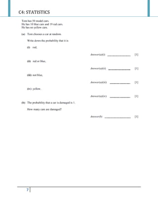 C4: STATISTICS
7
 