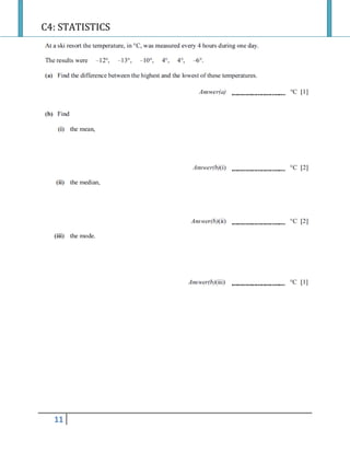 C4: STATISTICS
11
 