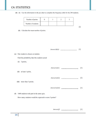 C4: STATISTICS
14
 