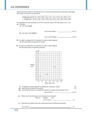 C4: STATISTICS
19
 