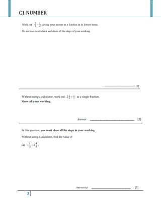 C1 NUMBER
2
 