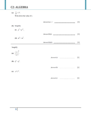 C2: ALGEBRA
9
 