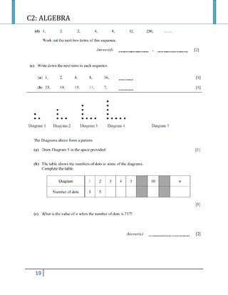 C2: ALGEBRA
19
 